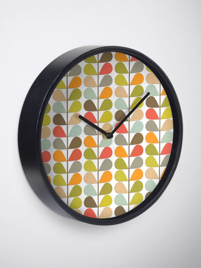 Alternate view of Retro 60s Midcentury Modern Pattern Clock