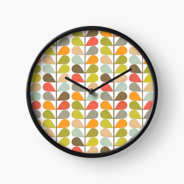 Retro 60s Midcentury Modern Pattern Clock