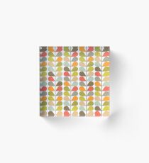 Retro 60s Midcentury Modern Pattern Acrylic Block