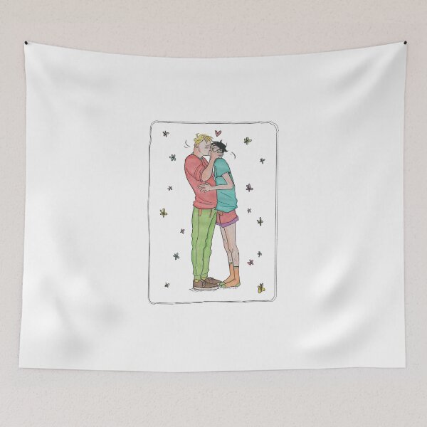 Item preview, Nick and Charlie heartstopper kiss color designed and sold by ElliottKiti.