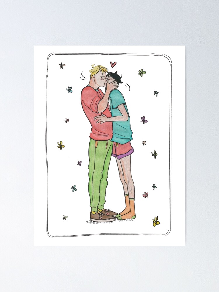 "Nick and Charlie heartstopper kiss color" Poster for Sale by