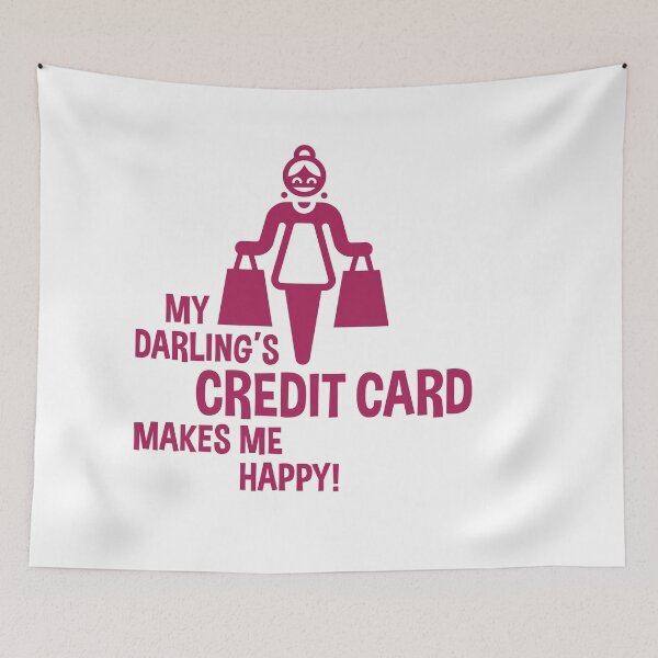 Item preview, My Darling's Credit Card Makes Me Happy! (Magenta) designed and sold by MrFaulbaum.