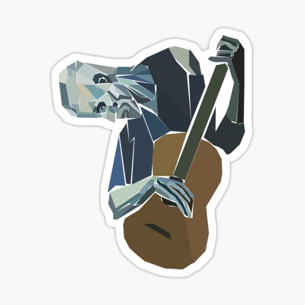 The Old Guitarist Sticker