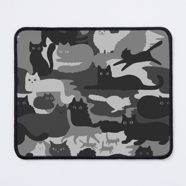 Item preview, Camouflage Pattern with Cats | Grey and Black Cats Camo designed and sold by Jenn Inashvili.