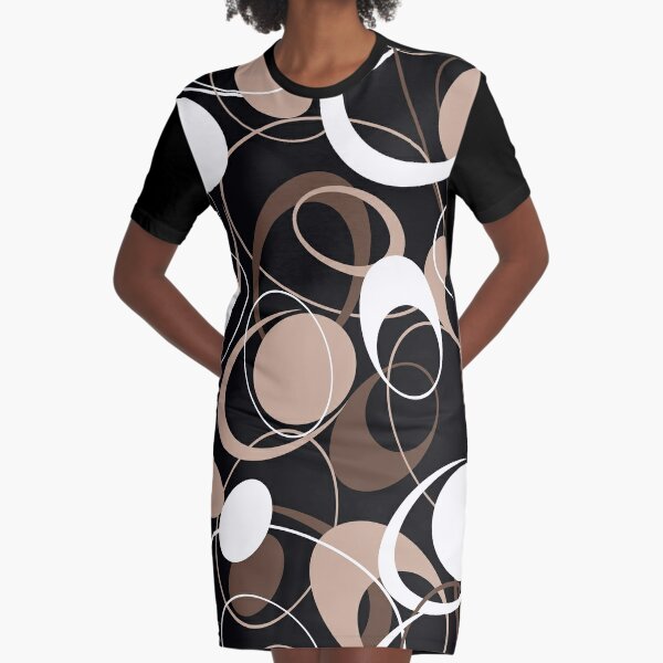 Retro 60s Ovals Graphic T-Shirt Dress