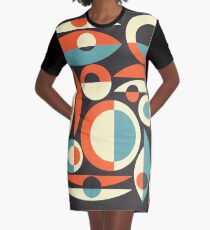 Retro Eames Era Pisces Graphic T-Shirt Dress