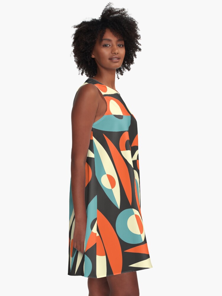Alternate view of Retro Eames Era Pisces A-Line Dress