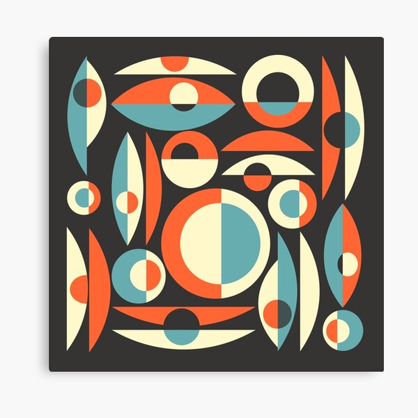 Retro Eames Era Pisces Canvas Print