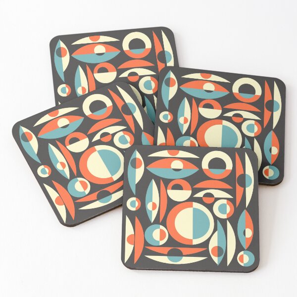 Retro Eames Era Pisces Coasters (Set of 4)
