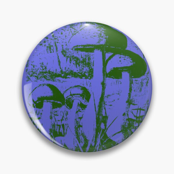 Item preview, Vintage Mushroom Simplified Sketch on Periwinkle designed and sold by DelynCreates.