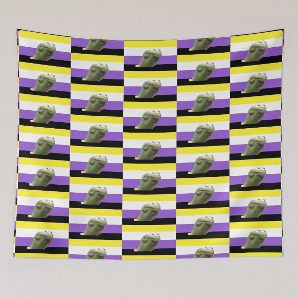 Item preview, Kermit the Frog Nonbinary Flag designed and sold by Charlie Draws.