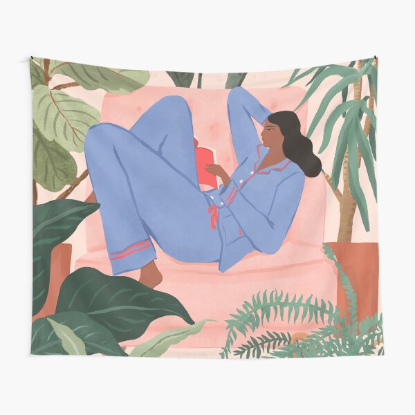 Reading with the Plants II Tapestry