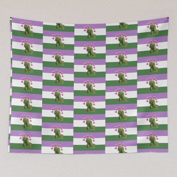 Item preview, Kermit the Frog Genderqueer Pride Flag designed and sold by Charlie Draws.