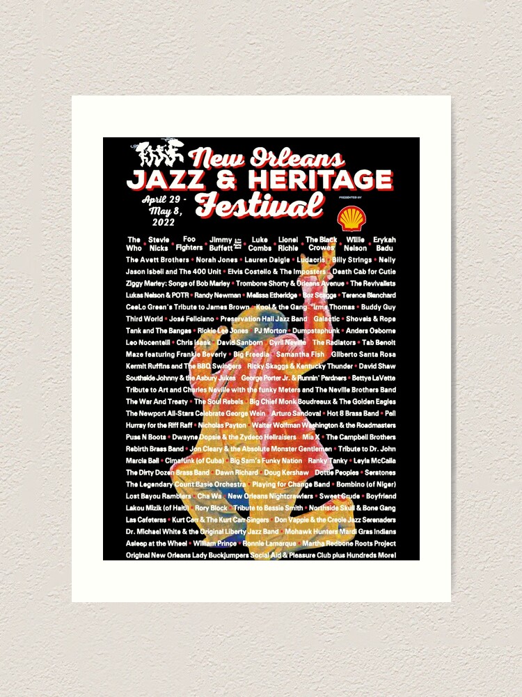 "New Orleans Jazz Fest 2022 Line-Up" Art Print for Sale by JoseElizondo