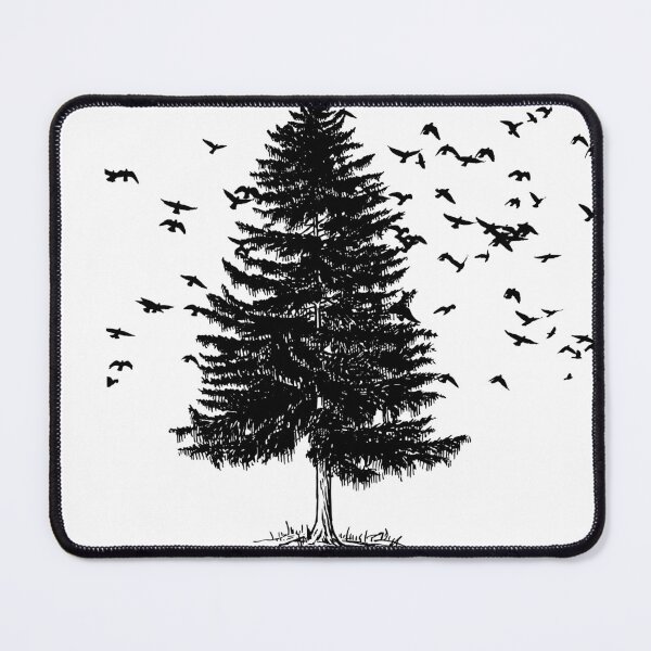 Item preview, Beautiful cedar tree surrounded by birds. designed and sold by milaa-11.