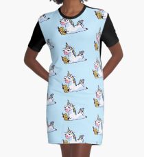 Unicorn Believe in Yourself Magically Fabulous II Graphic T-Shirt Dress