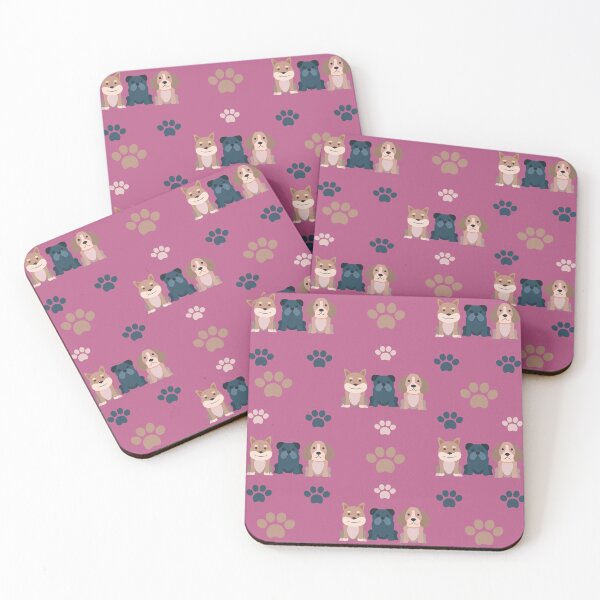 Item preview, Be Happy Hug a Dog Pattern Pink designed and sold by CraftyAnimal.