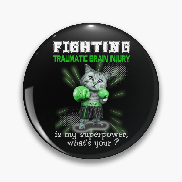 Item preview, Funny Cat Fighting Traumatic Brain Injury Is My Superpower What's Your designed and sold by Kohend.