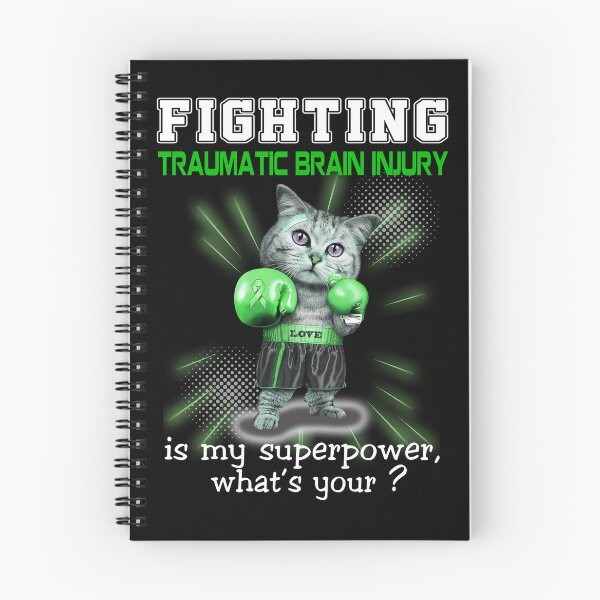 Item preview, Funny Cat Fighting Traumatic Brain Injury Is My Superpower What's Your designed and sold by Kohend.