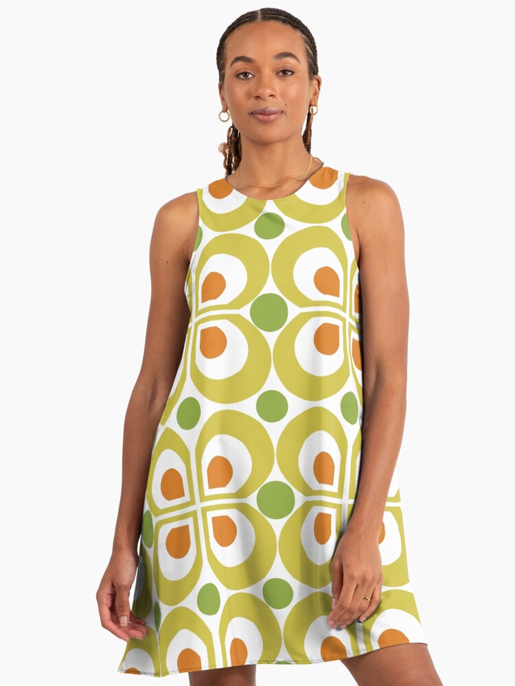 Retro 60s Pattern 1960s A-Line Dress