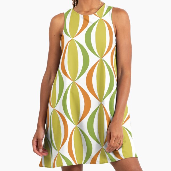 Retro 60s Pattern" A-Line Dress for Sale by Makanahele | Redbubble