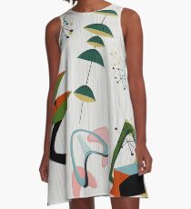 Retro Eames-Ära Atom inspiriert A-Linien Kleid