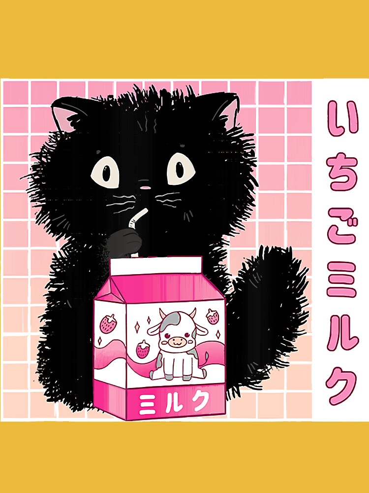 Kawaii Japanese Strawberry Milk Juice Digital Art Design  Spiral Notebook  for Sale by deepastelpink