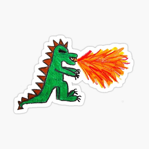 Item preview, Dragon, fire breathing dragon, crayon dragon,  designed and sold by Nostrathomas66.