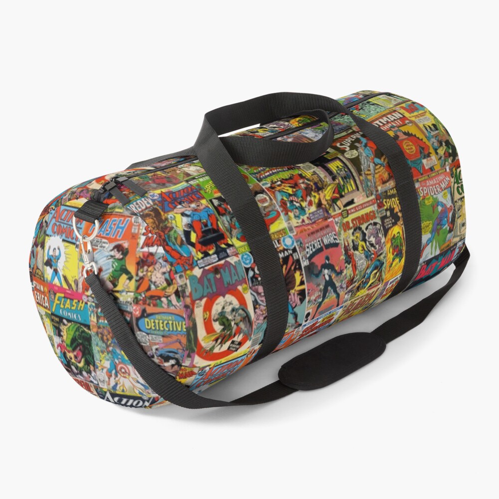 Vintage Comic Book Pattern Duffle Bag