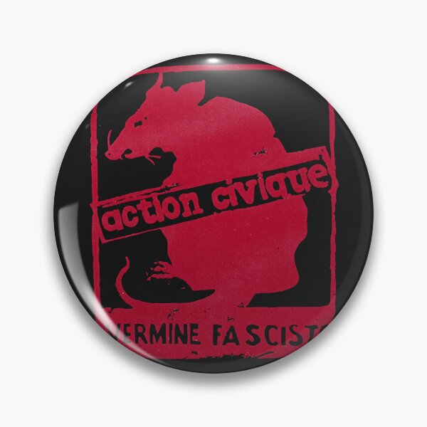 Item preview, ! new ! paris revolt, mai  'action civique, vermine fasciste' original in deep red on designed and sold by DeniseGrier1.