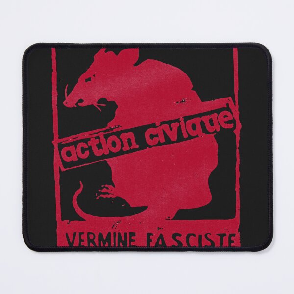 Item preview, ! new ! paris revolt, mai 'action civique, vermine fasciste' original in deep red on designed and sold by DeniseGrier1.