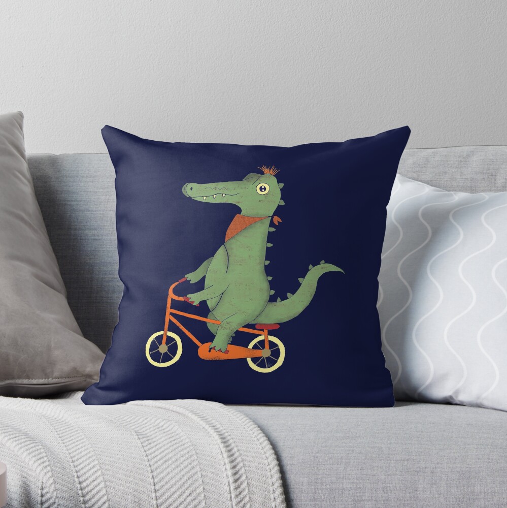 Bike Beast, Watch Out! Throw Pillow