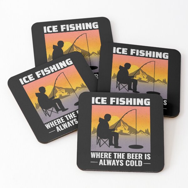 Item preview, Ice Fishing Beer Drinking Winter Camping Fisher designed and sold by CuteDesigns1.