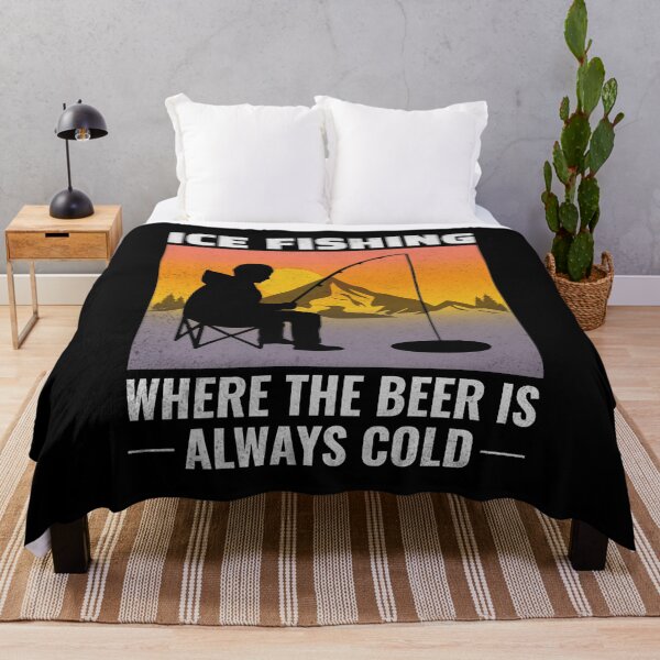 Item preview, Ice Fishing Beer Drinking Winter Camping Fisher designed and sold by CuteDesigns1.