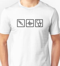 Medical equipment stethoscope syringe Unisex T-Shirt