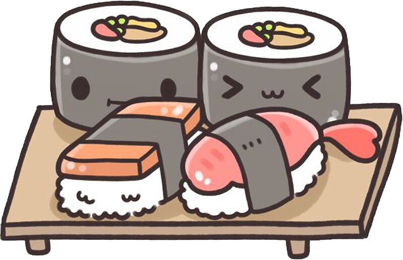 "Sushi Kawaii" Stickers by BelindaFRS | Redbubble