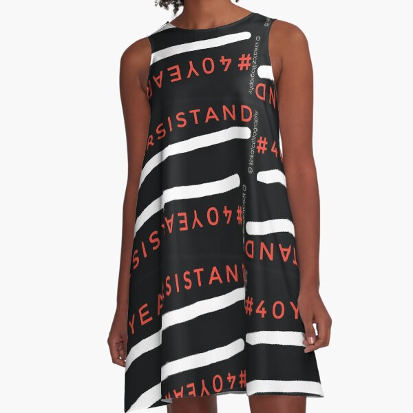Item preview, #40YEARSISTAND - Black, Red & White Stripes designed and sold by kinkatstyle.