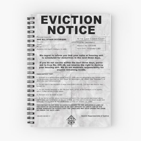 Item preview, Eviction Notice designed and sold by GeminiGroup.