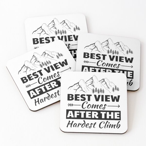Item preview, Best View Comes After The Hardest Climb | Inspirational Mountain Quotes designed and sold by chetan786.