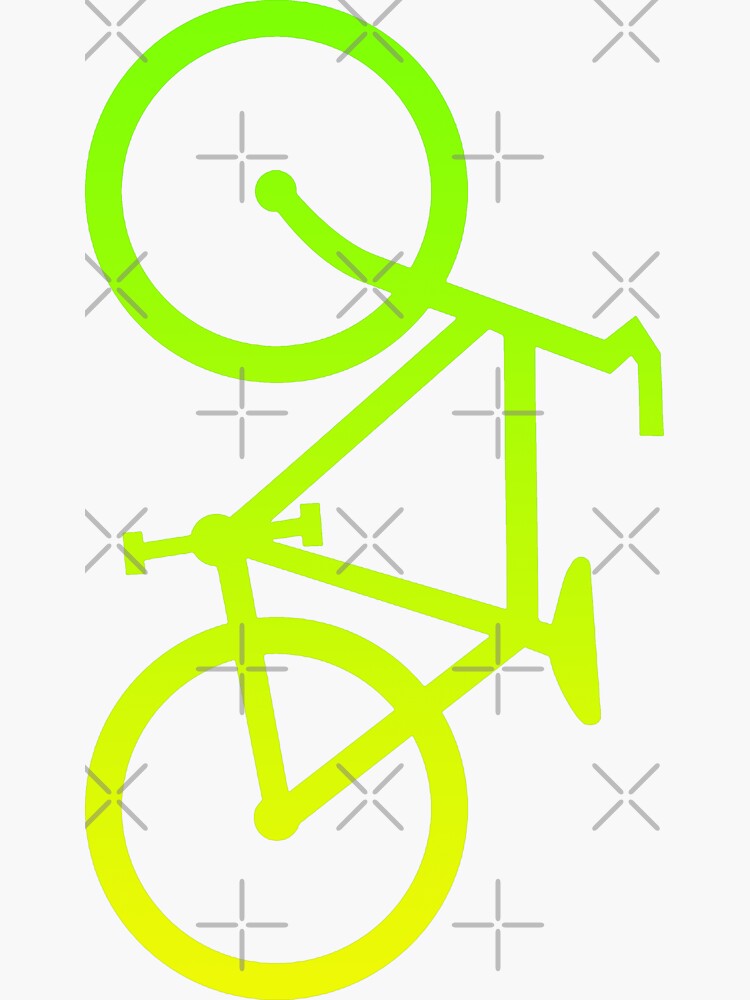 neon green bike stickers