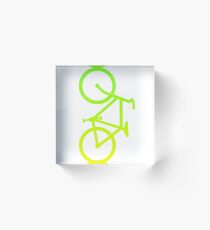Neon Green Bicycle Acrylic Block