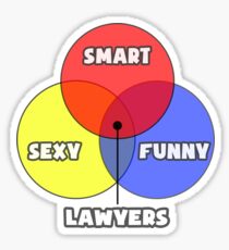 Venn Diagram ... Lawyer Humor Sticker