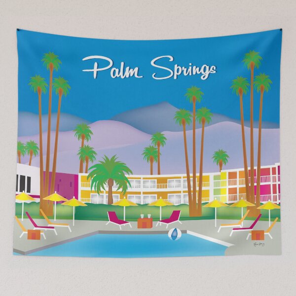 Item preview, Palm Springs, California - Skyline Illustration by Loose Petals designed and sold by LoosePetals.
