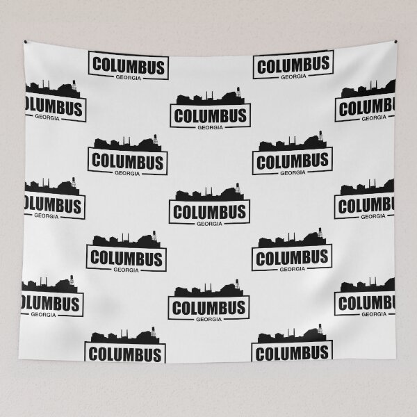 Item preview, Columbus Georgia Downtown City Skyline Silhouette On The Riverwalk  designed and sold by JakeRhodes.