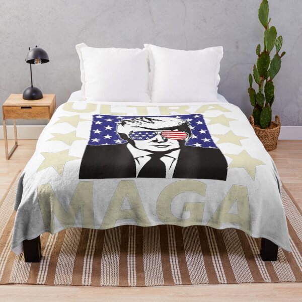 Item preview, ULTRA MAGA Eagle Funny Anti Biden US Flag Pro Trump Trendy designed and sold by AlexandraAz.