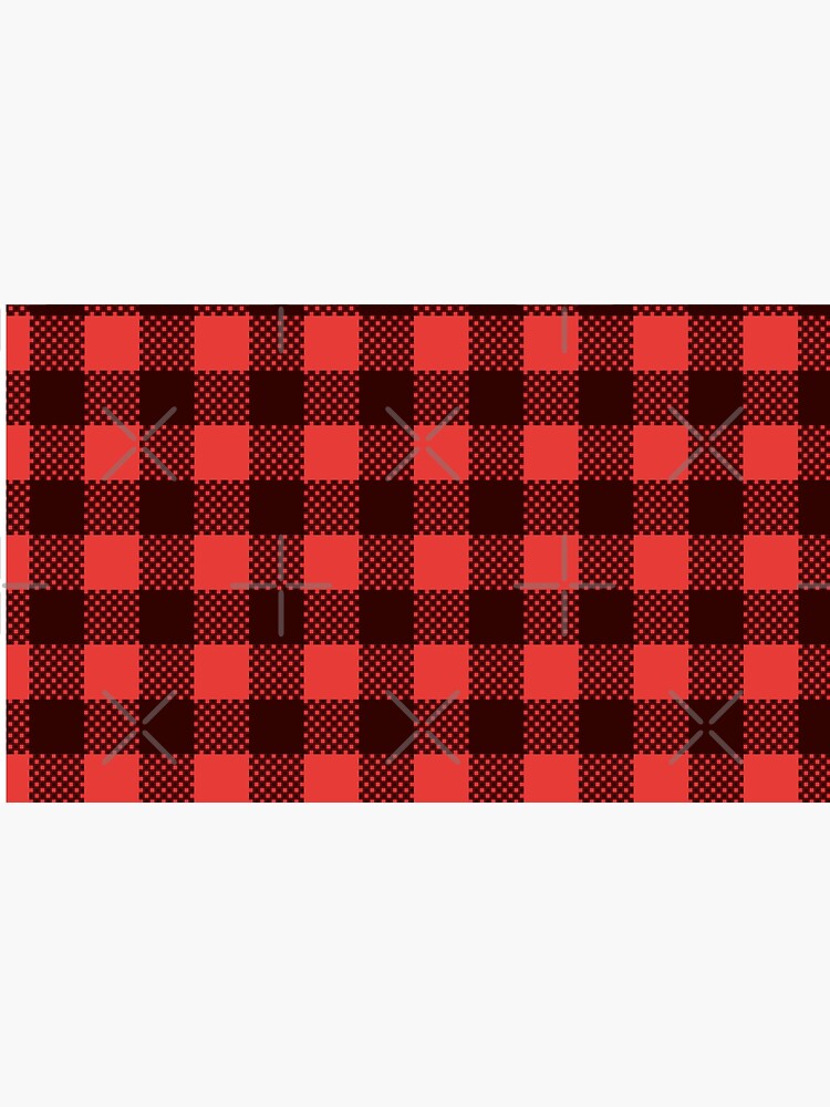 Red Buffalo Plaid Checkered Pattern Dog Bandana by dgavisuals