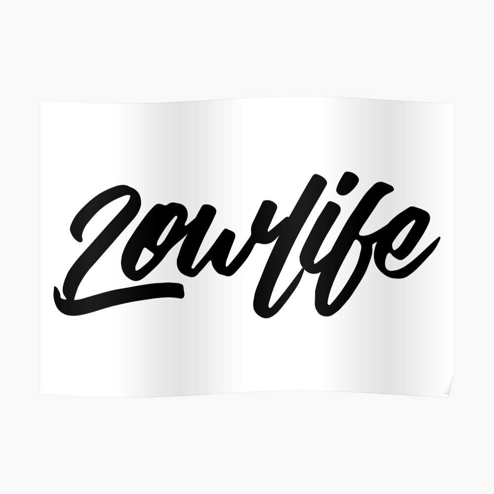 Lowlife Script Sticker By Spillustrations Redbubble