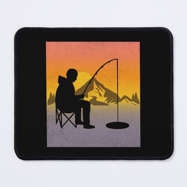 Item preview, Ice Fishing Fisher Winter Camping Mountain Nature designed and sold by CuteDesigns1.