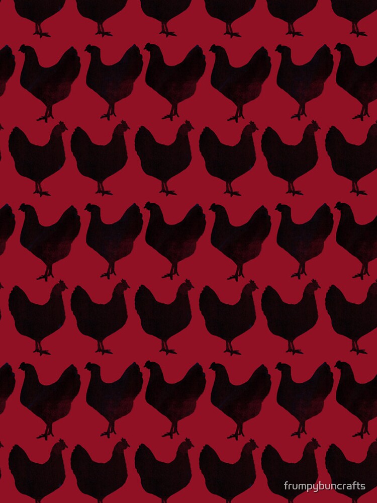 Thumbnail 4 of 4, iPhone Case, Red Chicken Pattern designed and sold by frumpybuncrafts.