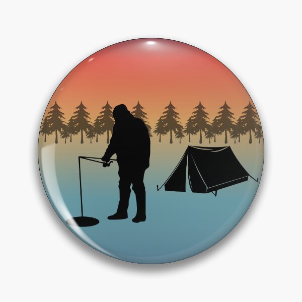 Item preview, Ice Fishing Fisher Winter Camping Camp Tent Nature designed and sold by CuteDesigns1.